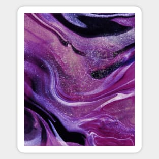 Shiny Purple Abstract Art Sticker